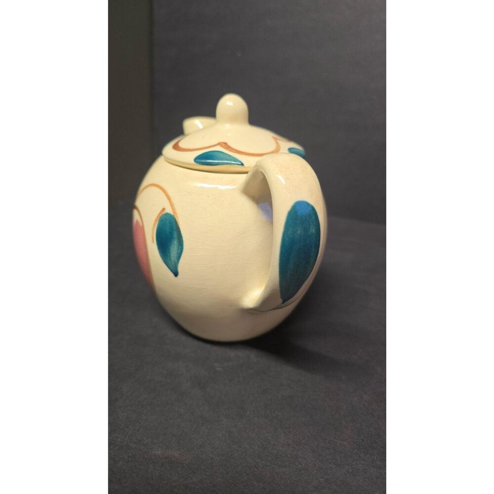 Vintage Cream Ceramic Fruit Teapot Apple Pear Country Farmhouse Lid Kitchen - Picture 4 of 9